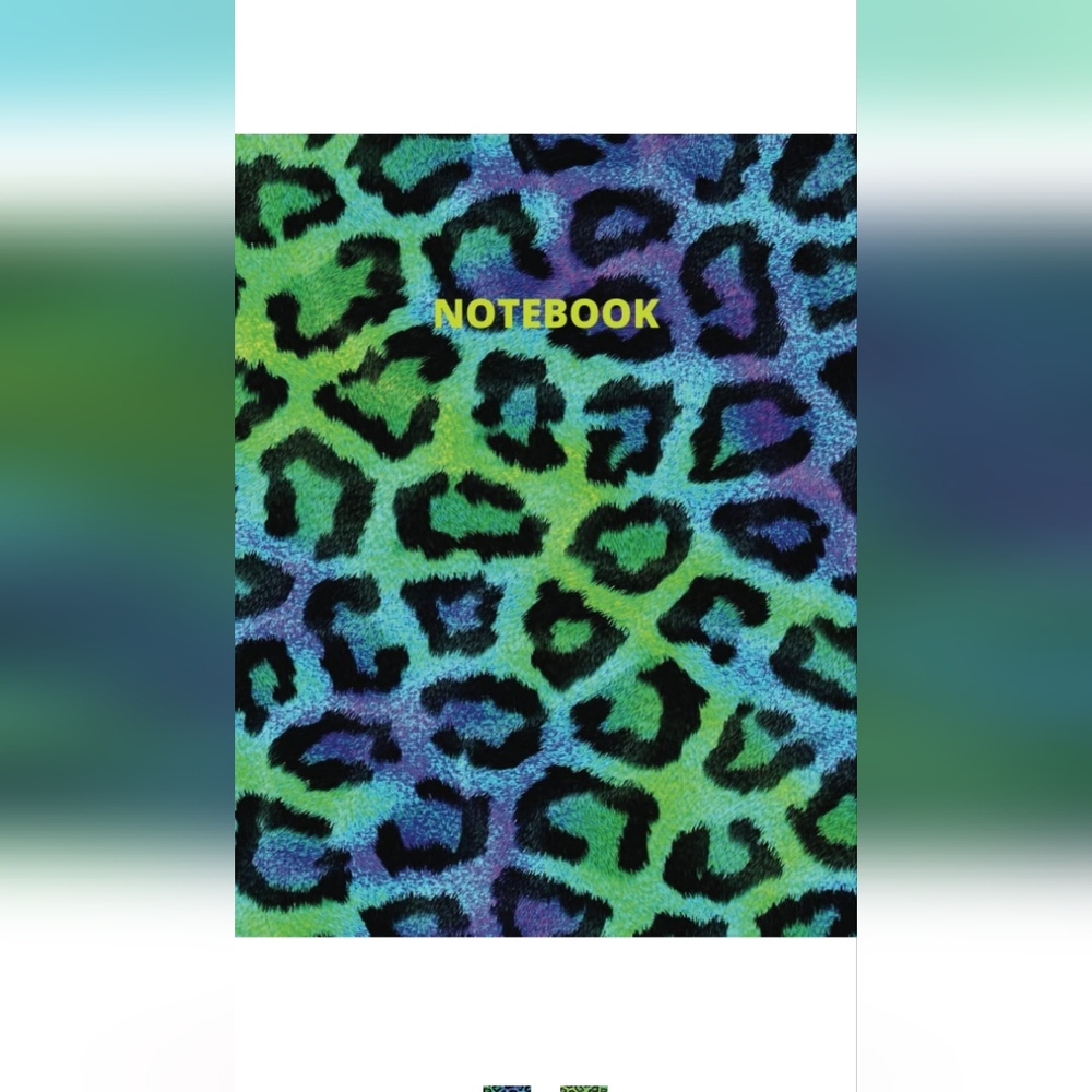 Notebook: Leopard Print Composition Notebook - College Ruled 110 Pages